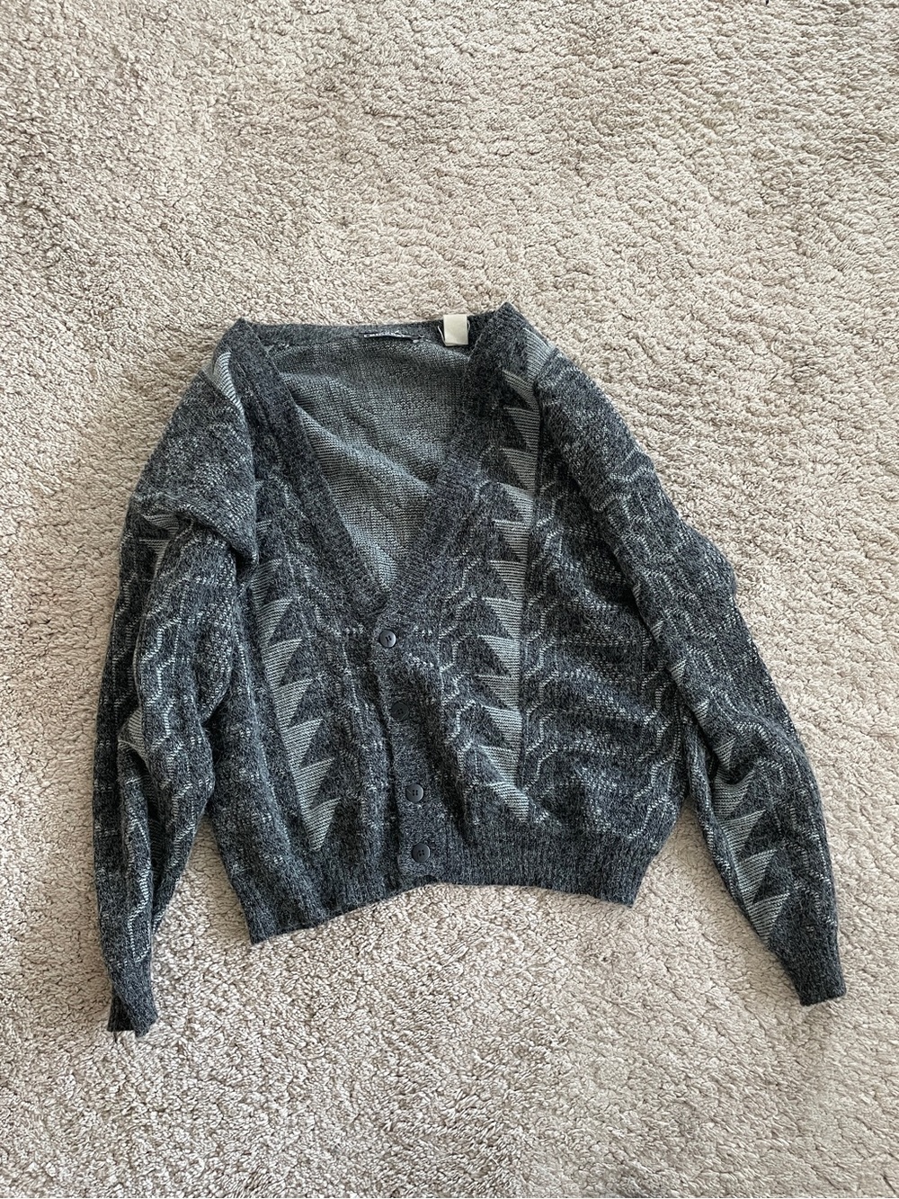 Gray Grandpa Sweater